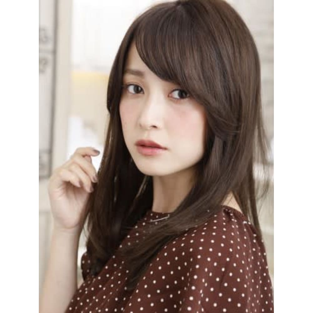 2wayバングがアクセント王道ロング Minx 原宿店 ミンクス ハラジュクテン のヘアスタイル 美容院 美容室を予約するなら楽天ビューティ