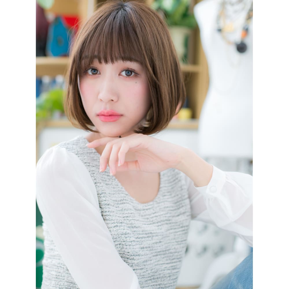 サラツヤ前下がりボブで Cuteな小顔 クラッシックボブ Cover Hair Bliss 上尾西口店 カバーヘアブリス アゲオニシグチテン のヘアスタイル 美容院 美容室を予約するなら楽天ビューティ