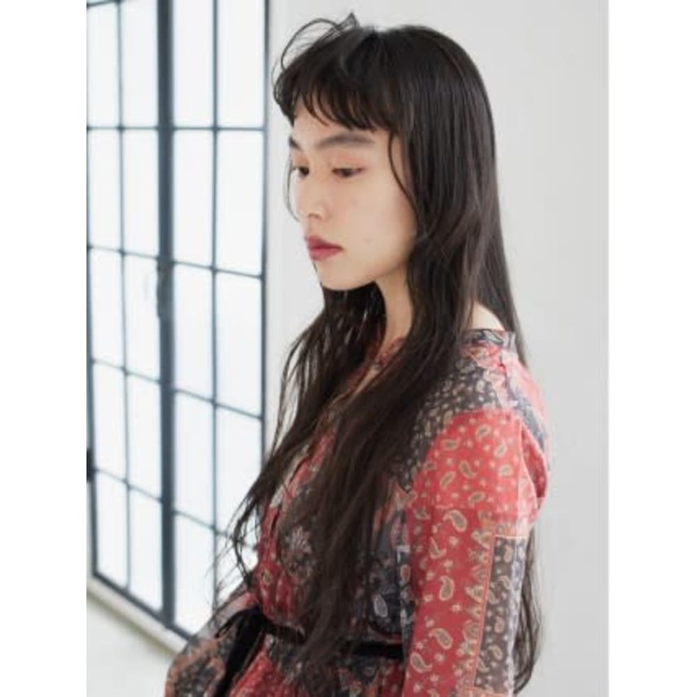 ダブルバングの個性派スーパーロング Hair Make Earth 東戸塚店 ダブルバングの個性派スーパーロング Hair Make Earth 東戸塚店