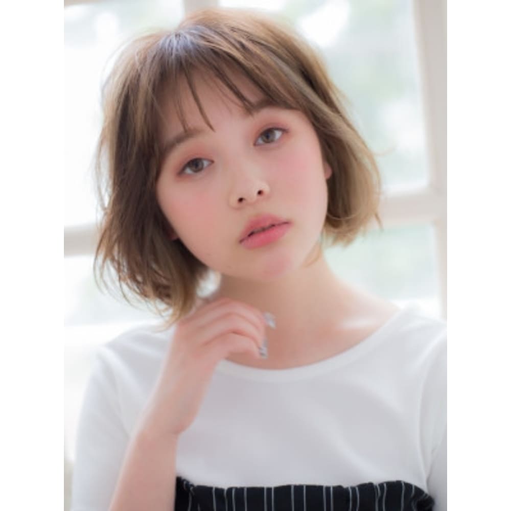 透明感カラー シースルーボブ Asleep高田馬場 Asleep 高田馬場店 アスリープ タカダノババテン のヘアスタイル 美容院 美容室を予約するなら楽天ビューティ