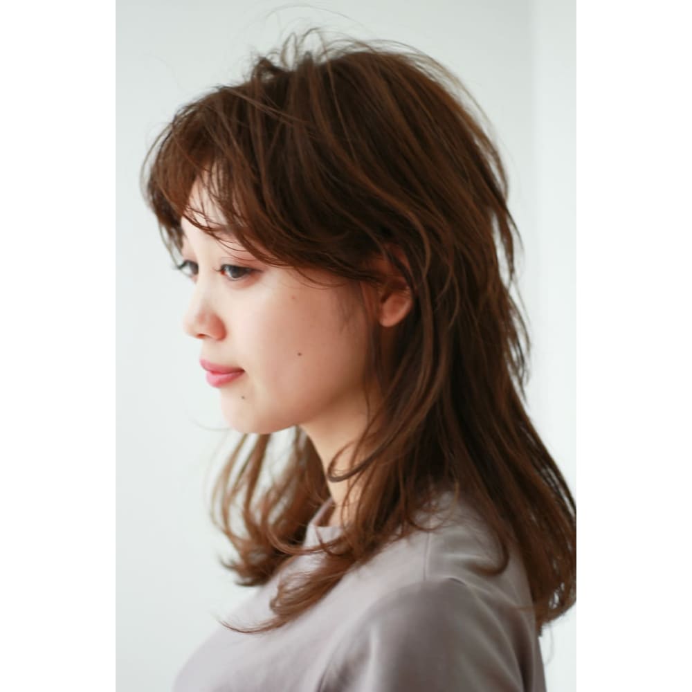 上質グレージュ レイヤーセミロング Salon 銀座サロン ギンザのヘア
