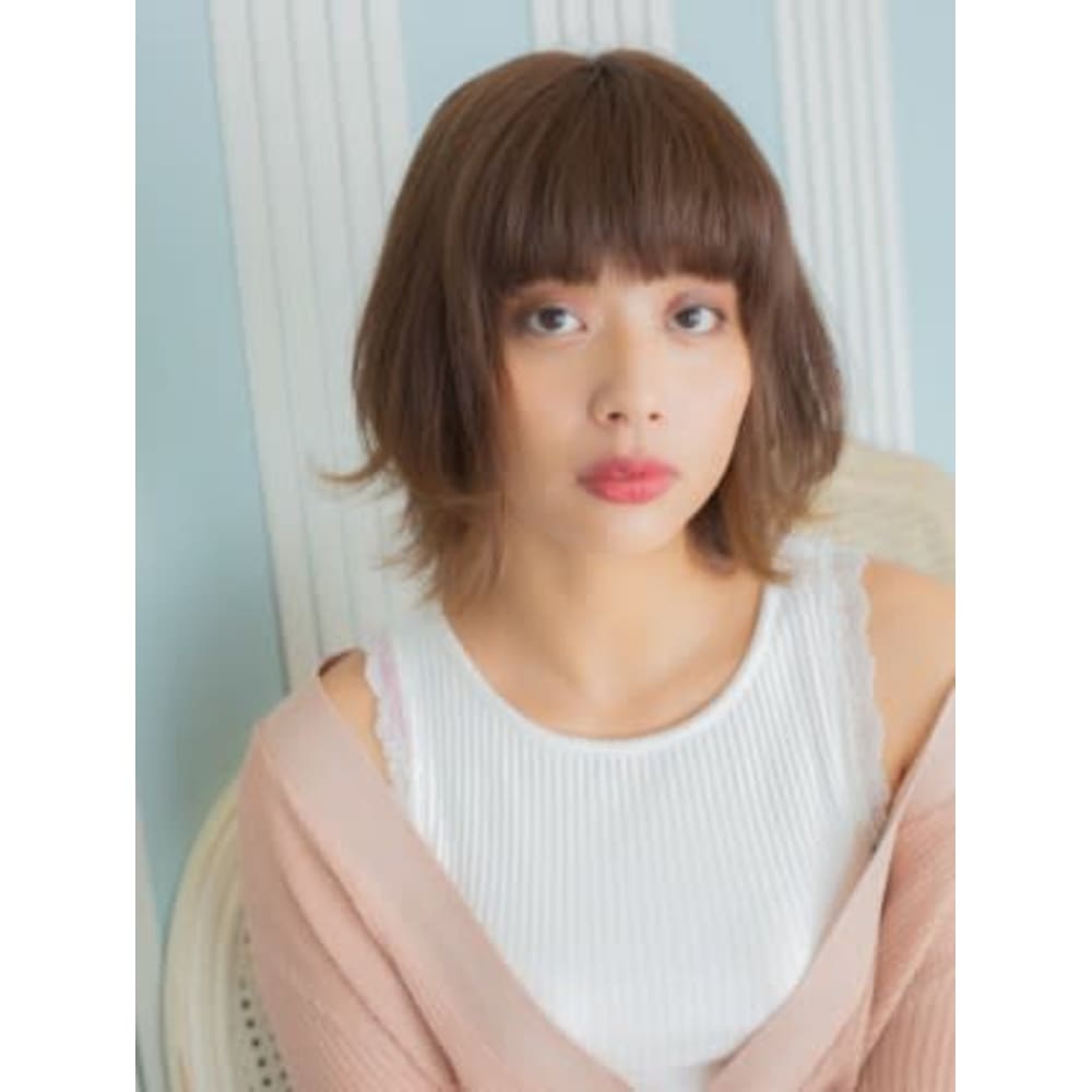 ワイドバングで外ハネミディ Hair Spa Ingrove 千葉ニュータウン店 イングローブ のヘアスタイル 美容院 美容室を予約するなら楽天ビューティ