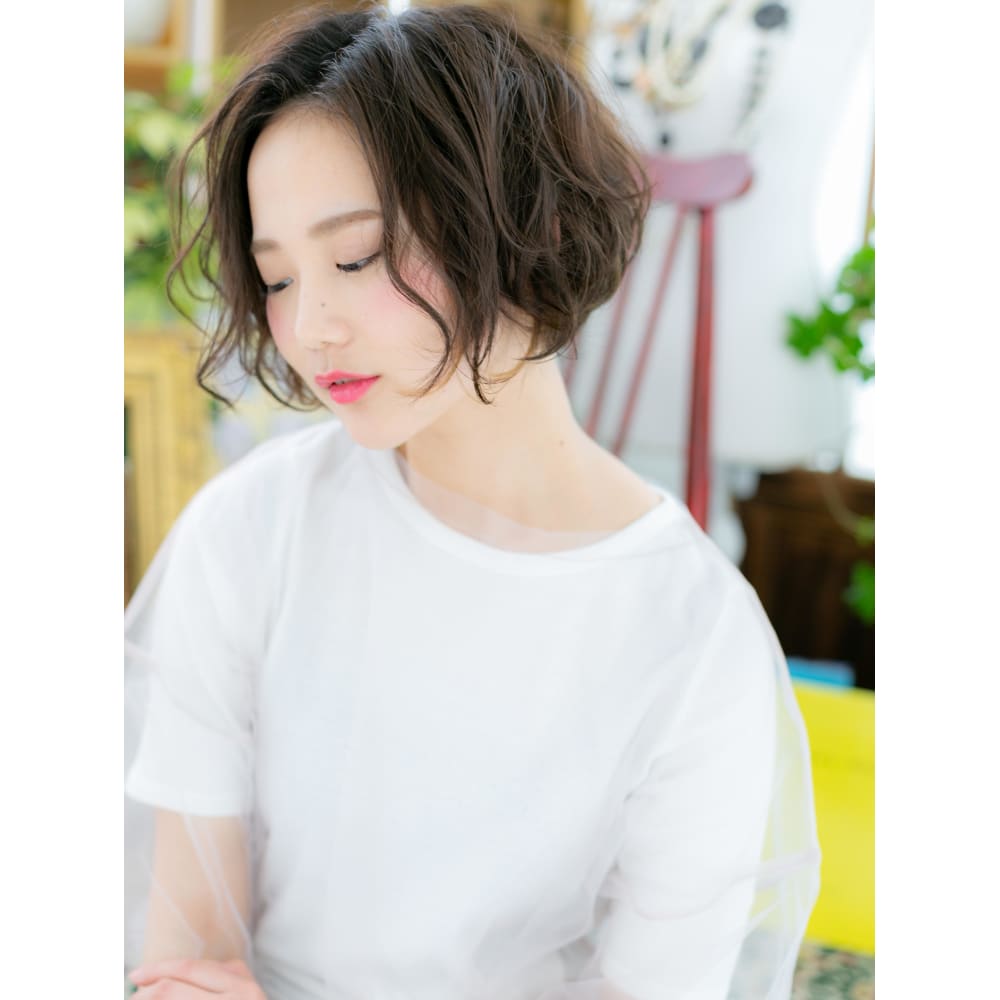 ふわくしゅカール 黒髪くせ毛風ガーリーボブ ふわふわボブ Cover Hair Bliss 上尾西口店 カバーヘアブリス アゲオニシグチテン のヘアスタイル 美容院 美容室を予約するなら楽天ビューティ