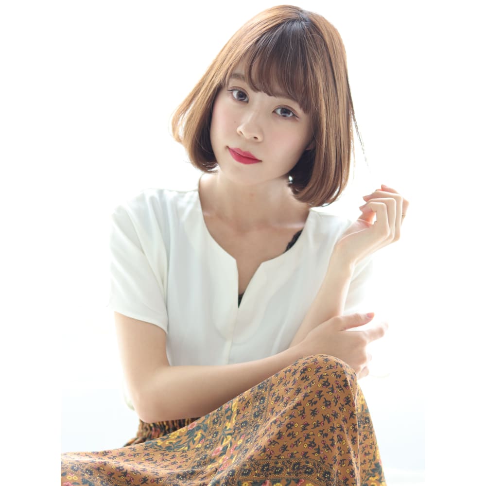 ボブ 前髪あり 大人ボブ Hair Resort Valentine ヘアリゾートバレンタイン のヘアスタイル 美容院 美容室を予約するなら楽天ビューティ