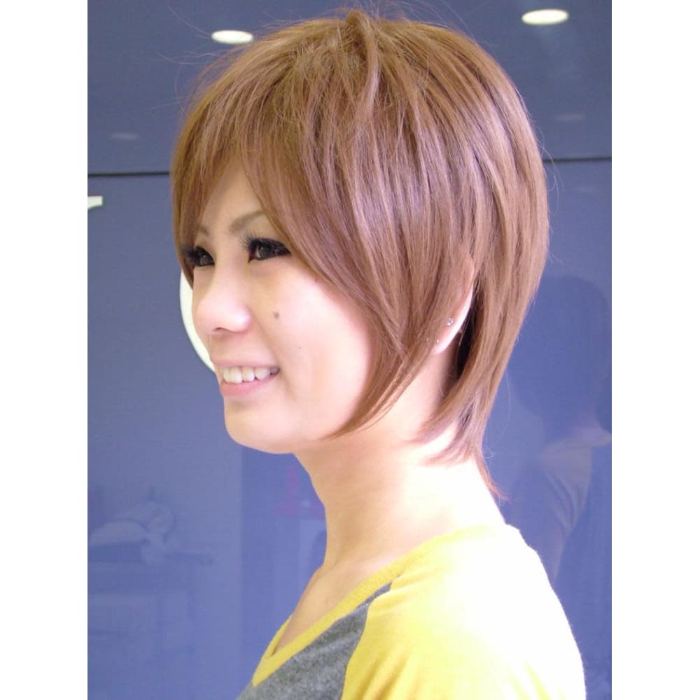 ピンクベージュカラーで女の子度格上げショート Raduno Hair Creation 御所北店 ラドゥーノヘアクリエイション のヘアスタイル 美容院 美容室を予約するなら楽天ビューティ