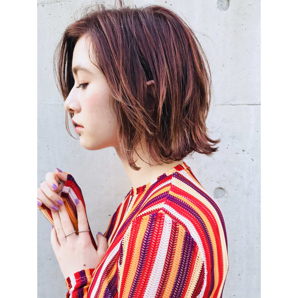 某フォトコンテスト準グランプリ作品 切りっぱなしボブウェーブ Velvet On The Beach 表参道 原宿 ベルベットオンザビーチ のヘアスタイル 美容院 美容室を予約するなら楽天ビューティ