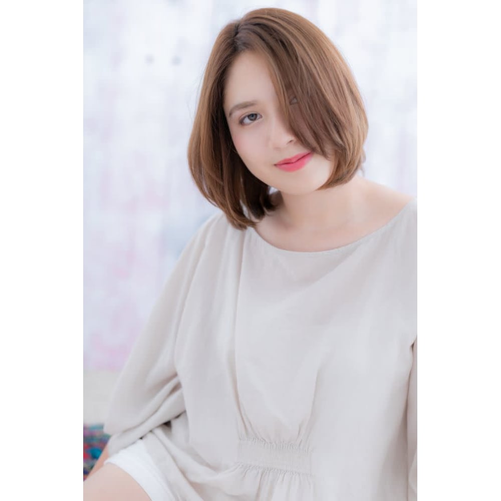 ノーバングでシンプルかわいい丸みショートボブ Miq 日暮里店 ミック のヘアスタイル 美容院 美容室を予約するなら楽天ビューティ