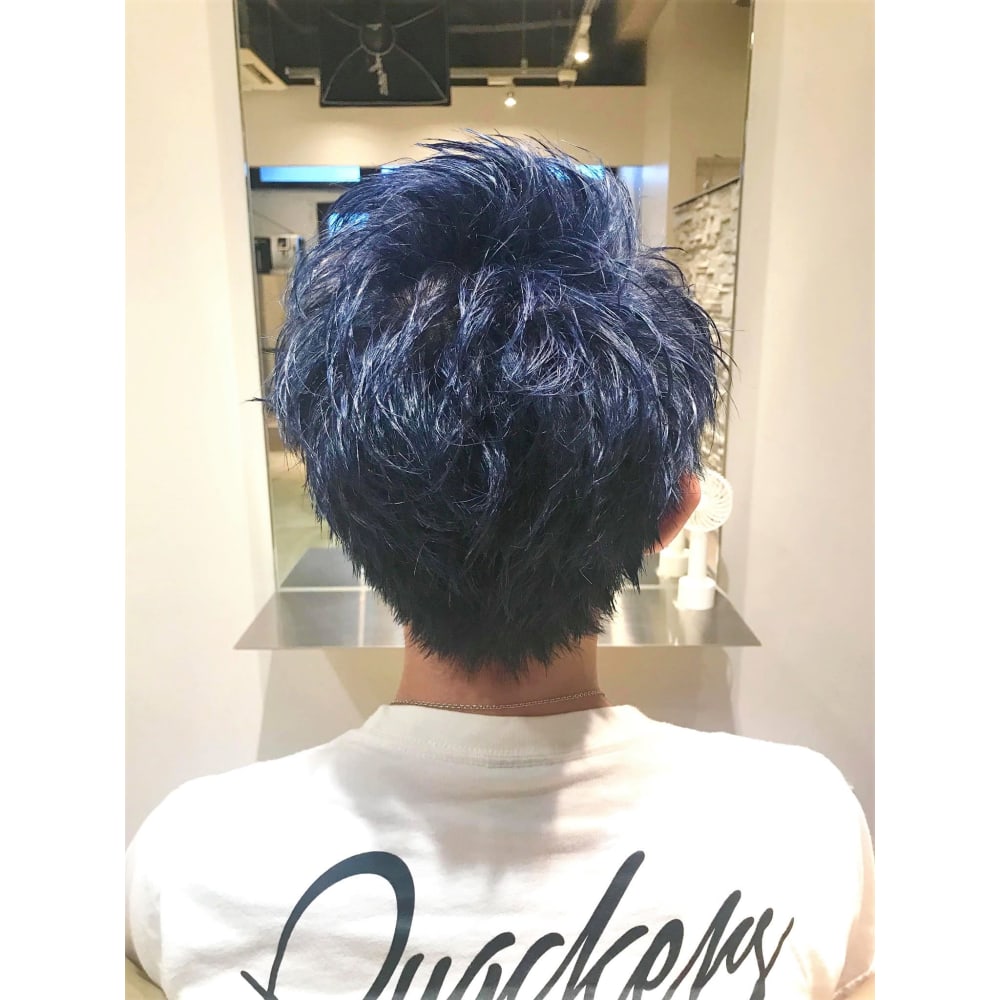 ダブルカラーで作る彩度高めのcoolな ブルーアッシュ Hair Make Opsis オプシス のヘアスタイル 美容院 美容室を予約するなら楽天ビューティ