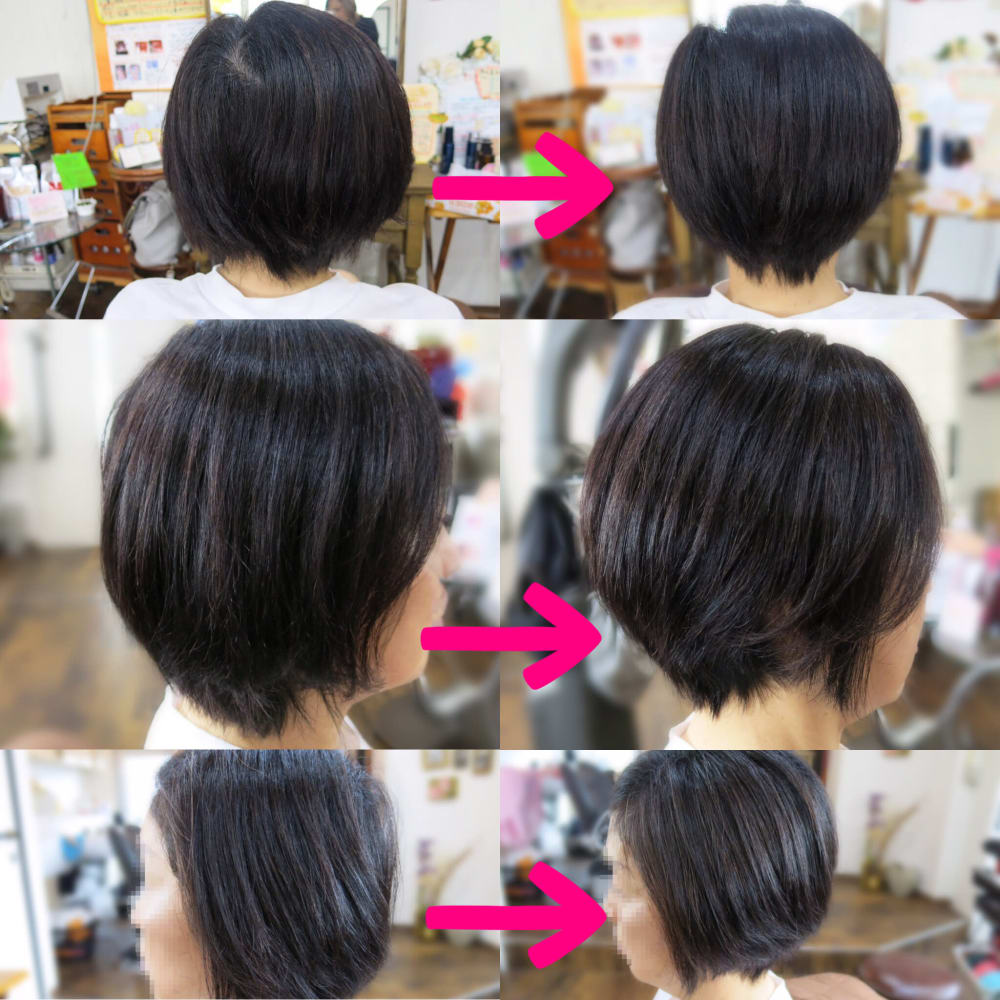 40代からの弱点を個性に活かす小顔エフェクトカット Coco Ange ココ アンジュ のヘアスタイル 美容院 美容室を予約するなら楽天ビューティ