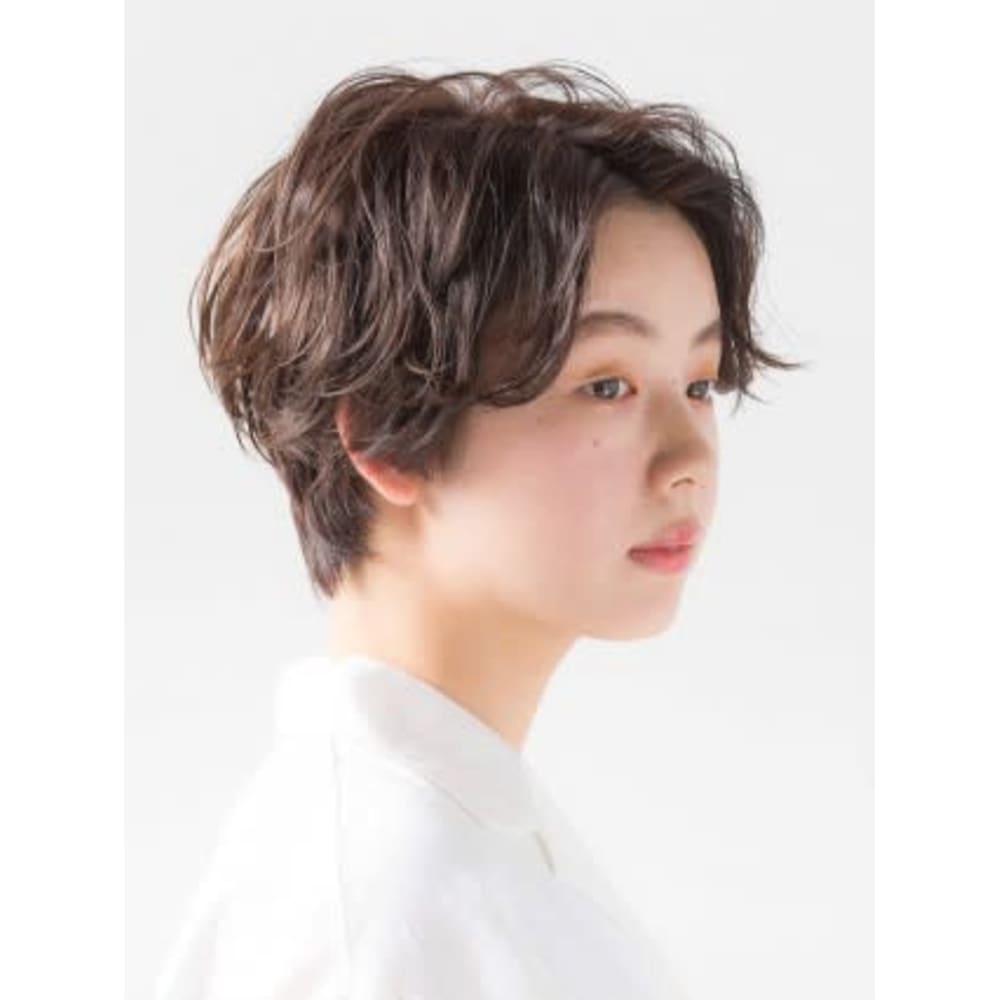 トップ ショート ゆるい パーマ ヘアスタイル画像