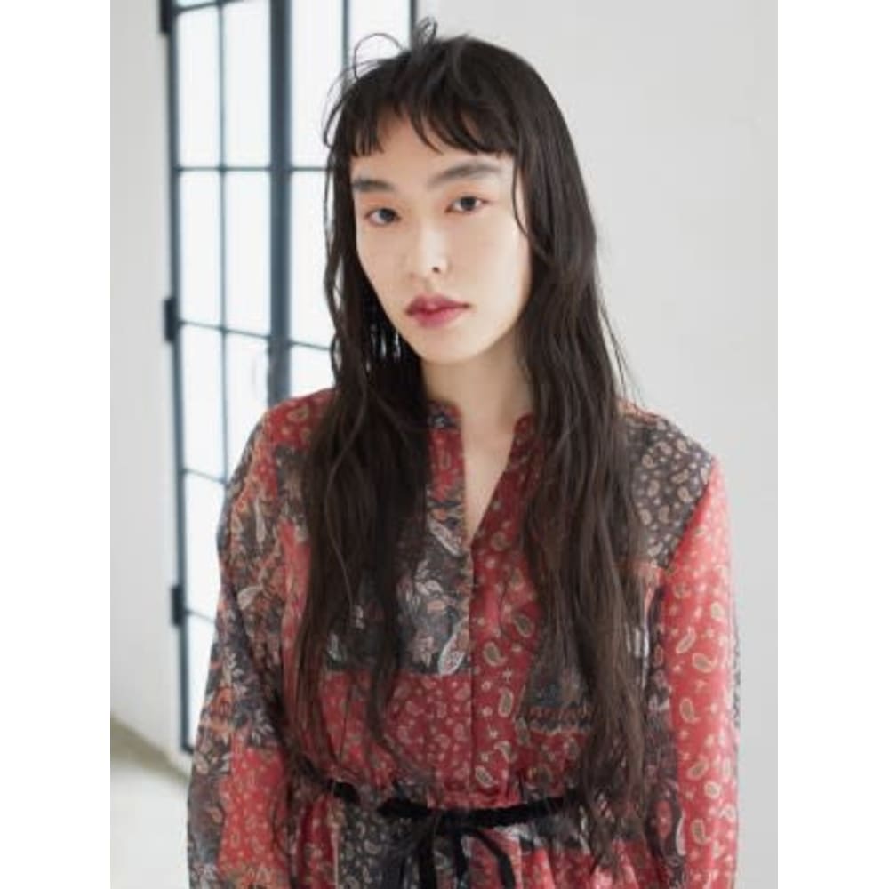 ダブルバングの個性派スーパーロング Earth A 高松レインボーロード店 アースオーセンティック タカマツレインボーロードテン のヘアスタイル 美容院 美容室を予約するなら楽天ビューティ