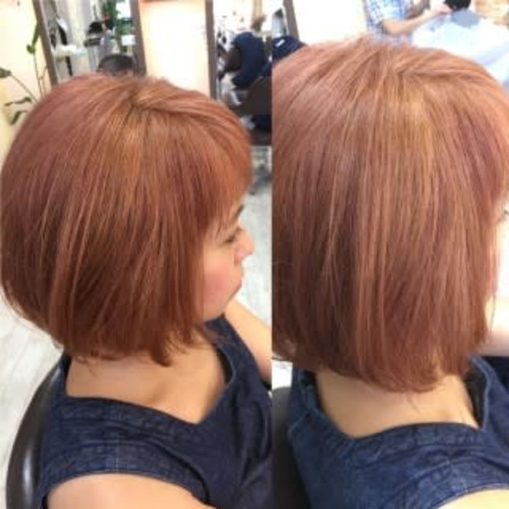 ピンキーオレンジカラー Crea渋沢 クレアシブサワ のヘアスタイル 美容院 美容室を予約するなら楽天ビューティ