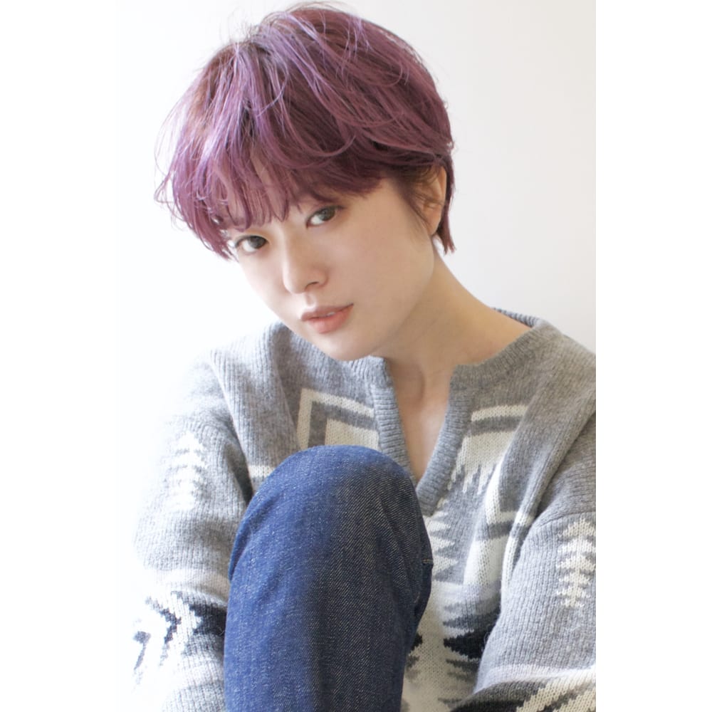 マッシュショート ハイピンクアッシュ Tela テーラ のヘアスタイル マッシュショート ハイピンクアッシュ Tela テーラ のヘアスタイル