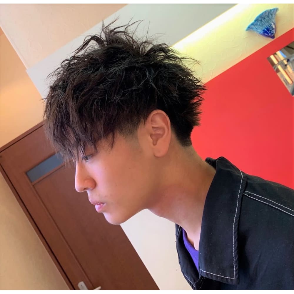 優雅 特殊 パーマ メンズ ヘアスタイル画像