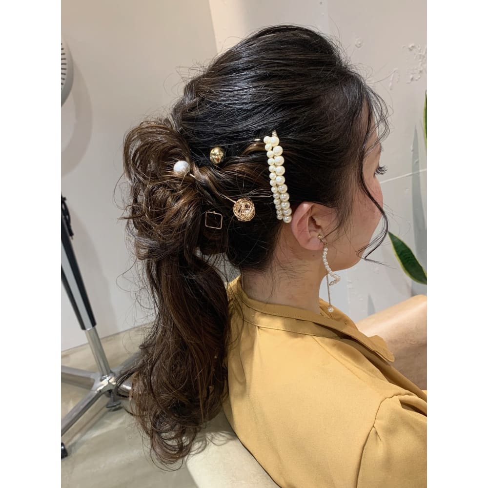 結婚式 二次会 大人なローポニーテール Hair Make Opsis