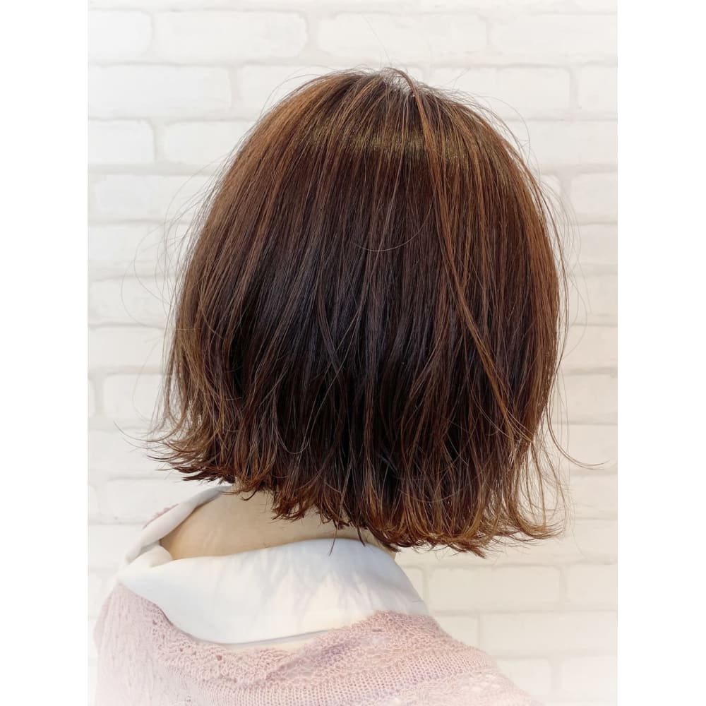 前下がり切りっぱなしボブ ピンクブラウン Vis Hair Beauty 西新井店 ビス ヘアーアンドビューティー ニシアライテン のヘアスタイル 美容院 美容室を予約するなら楽天ビューティ