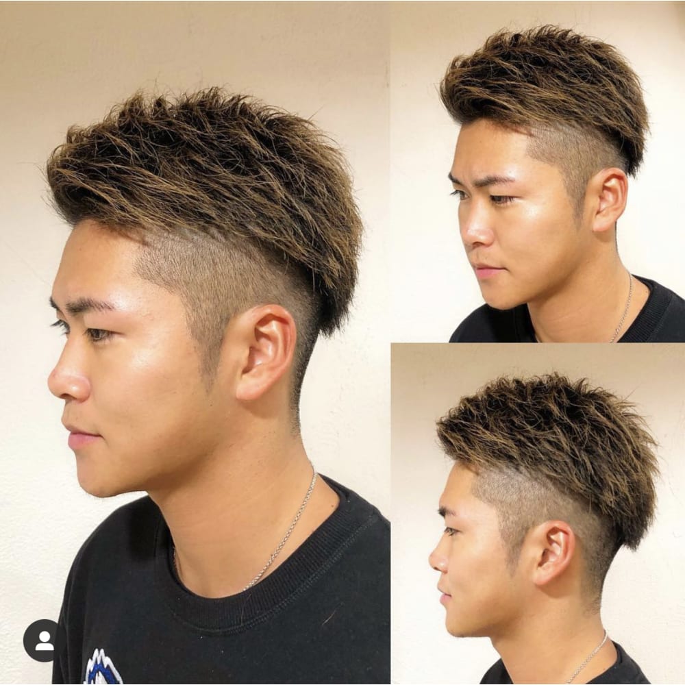 メンズハイライトのジェットモヒカン Loop ループ のヘアスタイル 美容院 美容室を予約するなら楽天ビューティ