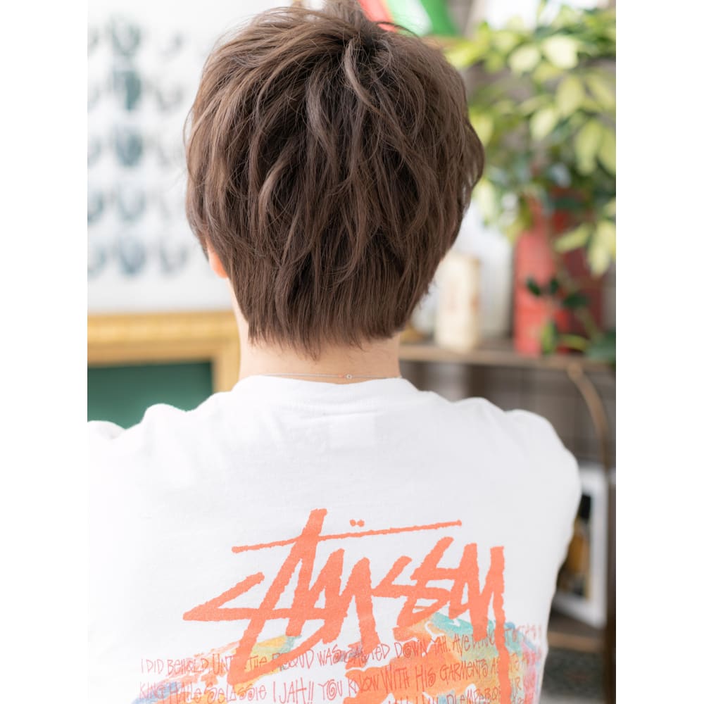 マット質感で優し気サイドパートショート フェザーマッシュ Cover Hair Spa Bliss 浦和西口店 カバーヘア アンド スパブリス ウラワニシグチテン のヘアスタイル 美容院 美容室を予約するなら楽天ビューティ