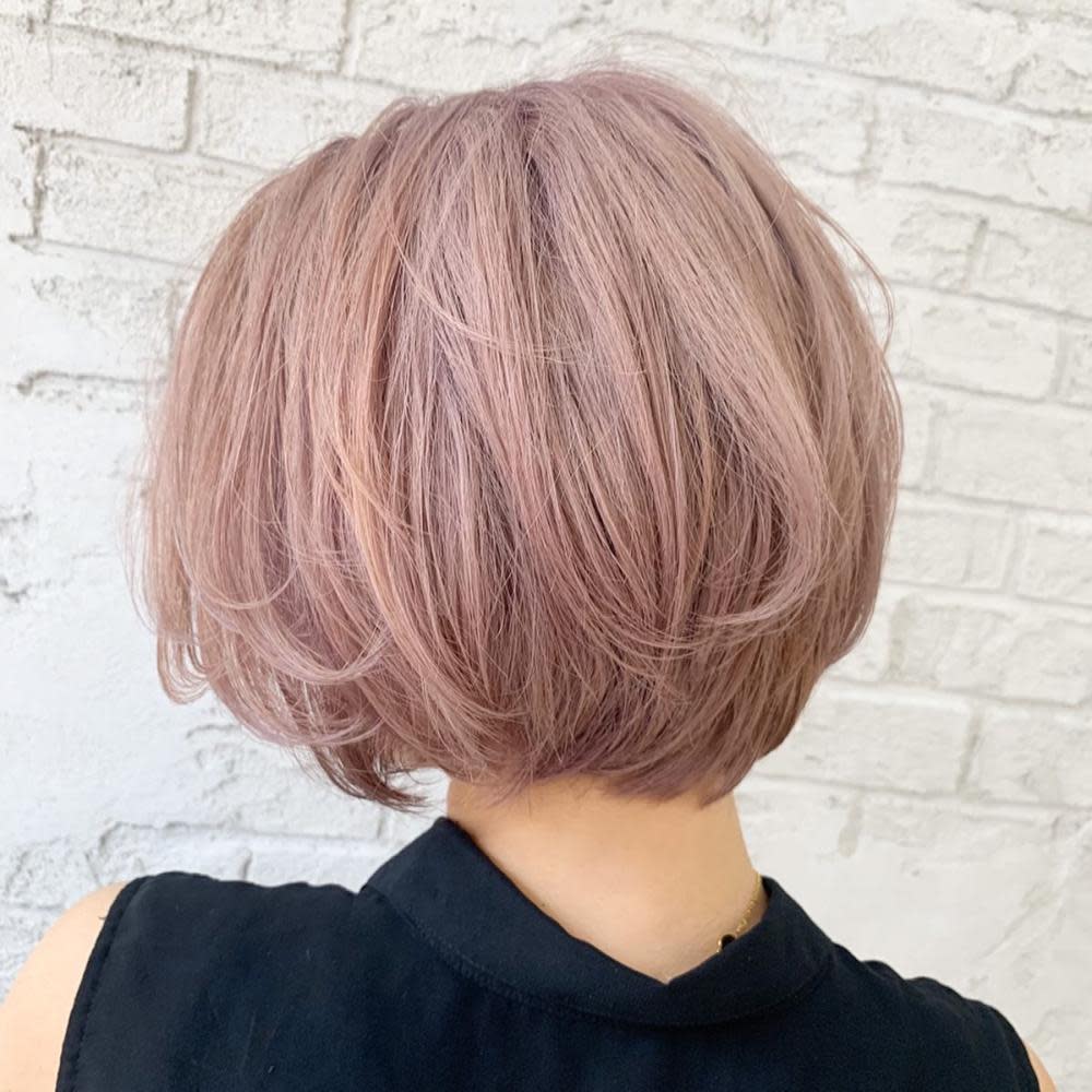 ハンサムショートホワイトピンクエモージュボブ2126 Prize 池袋西口店 プライズ のヘアスタイル 美容院 美容室を予約するなら楽天ビューティ