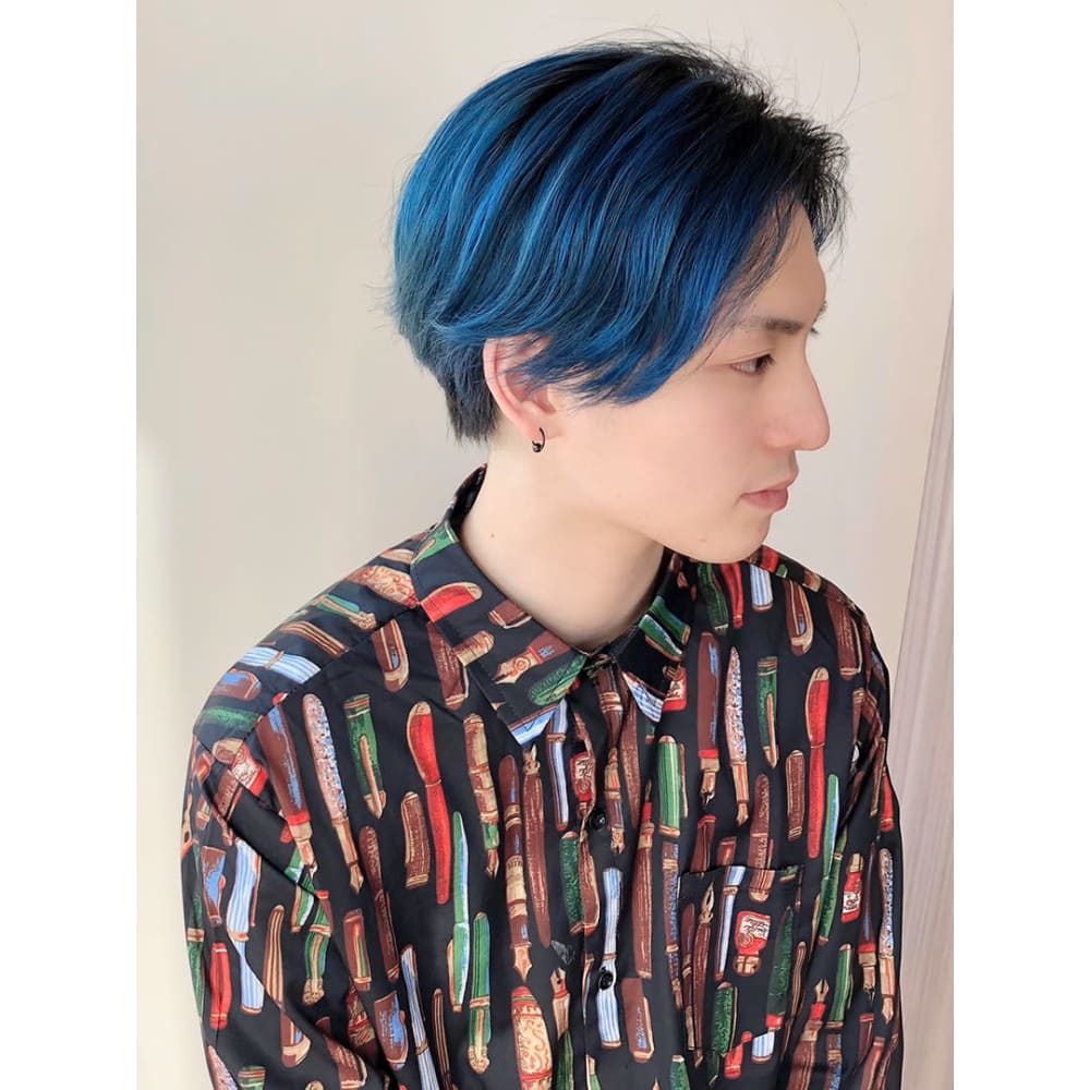 アニ髪ブルー鬼滅カラー 美容室 アクイールグラッセ アクイールグラッセ のヘアスタイル 美容院 美容室を予約するなら楽天ビューティ