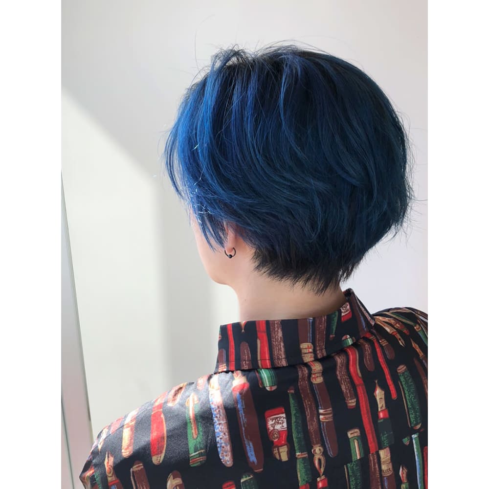 アニ髪ブルー鬼滅カラー 美容室 アクイールグラッセ アクイールグラッセ のヘアスタイル 美容院 美容室を予約するなら楽天ビューティ