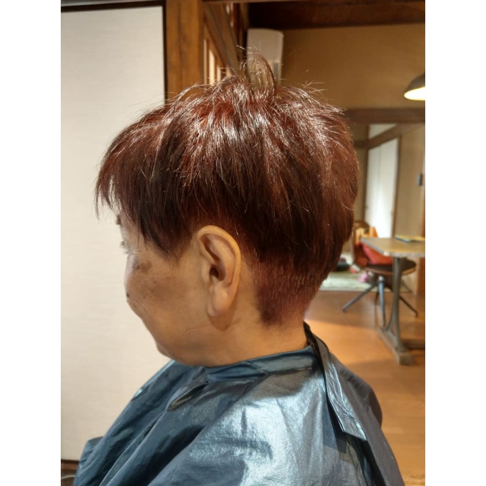 赤くてアシメなベリーショート ヒトトケ ヒトトケ のヘアスタイル 美容院 美容室を予約するなら楽天ビューティ