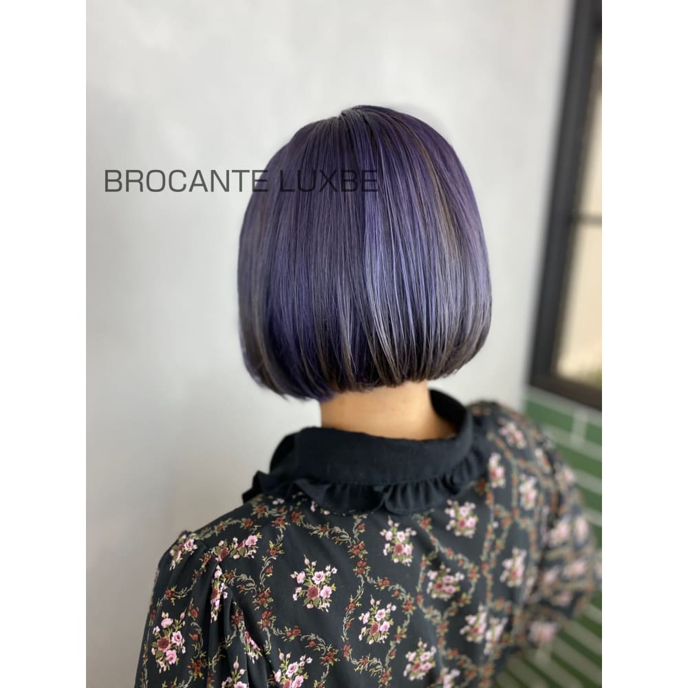 派手髪 シルバー パープル ボブ クロマid 紫 Brocante Luxbeブロカントラックスビー立川北口店 ブロカントラックスビータチカワキタグチテン のヘアスタイル 美容院 美容室を予約するなら楽天ビューティ