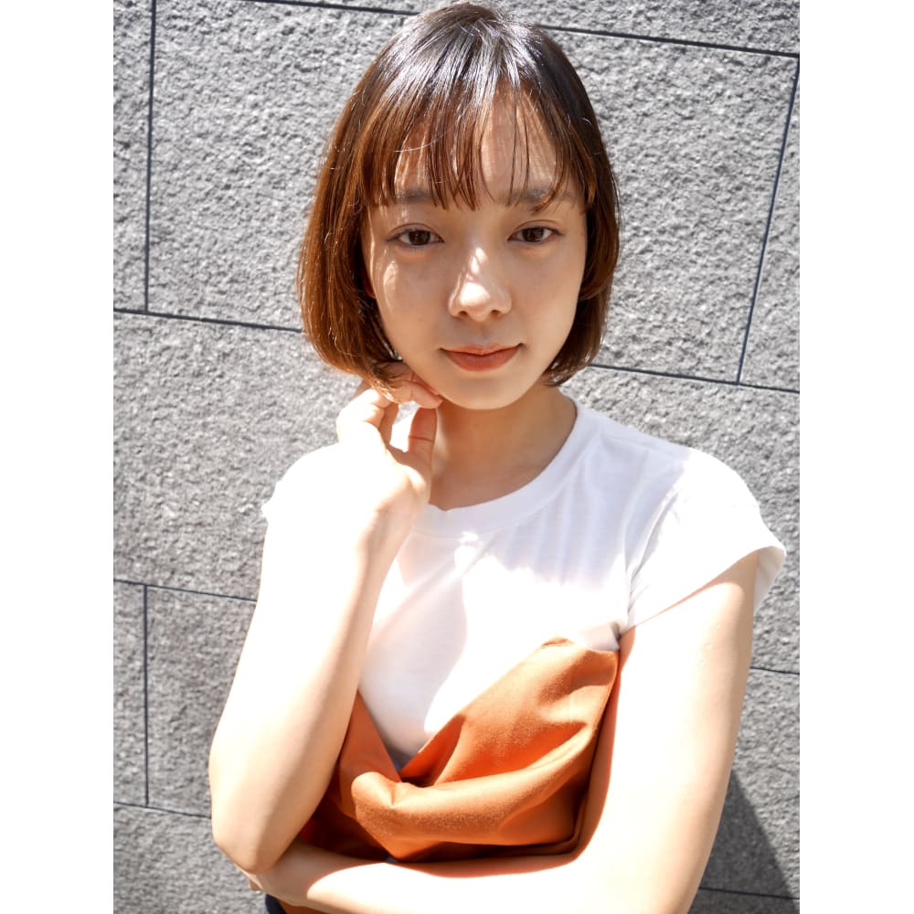 シースルーバングツヤが決めて大人ショートボブ 有海一生 Shushu Organic Hair シュシュ のヘアスタイル 美容院 美容室を予約するなら楽天ビューティ