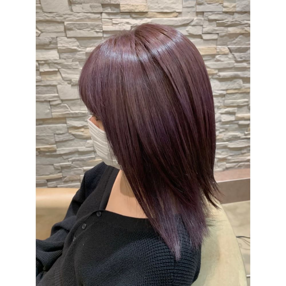 淡い紫 プラムバイオレットカラー Hair Make Opsis オプシス のヘアスタイル 美容院 美容室を予約するなら楽天ビューティ
