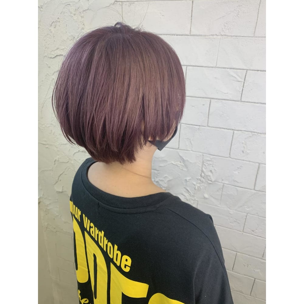 ショートボブ ピンクベージュ Archange By Anyhow 川口駅東口 アルカンジュバイエニーハウ のヘアスタイル 美容院 美容室を予約するなら楽天ビューティ