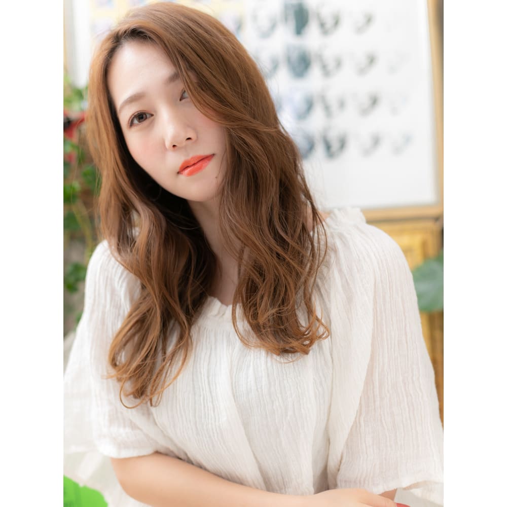 アシンメトリー外国人風フリンジウェーブ かき上げ前髪 Cover Hair Bliss 戸田公園西口店 カバーヘアブリス トダコウエンニシグチテン のヘアスタイル 美容院 美容室を予約するなら楽天ビューティ