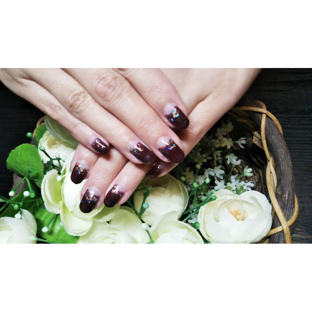 ボルドーカラーの深めフレンチ Nail Salon Shandi ネイルサロンシャンディ のネイルデザイン ネイル まつげサロンを予約するなら楽天ビューティ