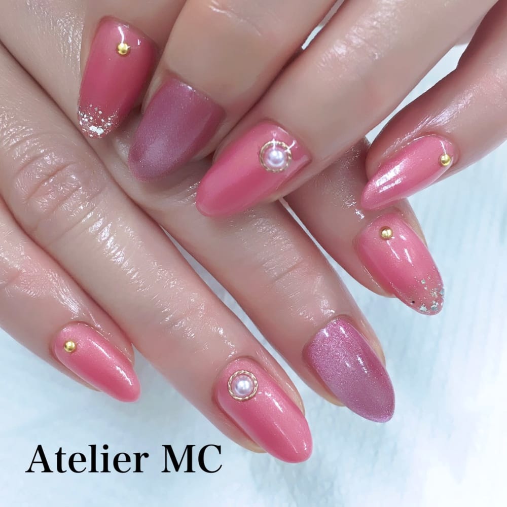 マグネットジェルと冬デザイン Atelier Mc Nail Salon アトリエ エムシー ネイルサロン のネイルデザイン ネイル まつげサロンを予約するなら楽天ビューティ