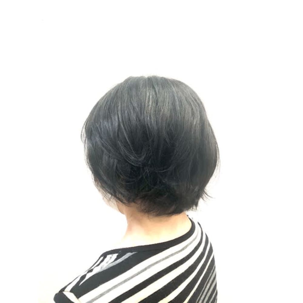 無造作パーマ 小顔 デジタルパーマ 40代 ショートボブ Qualis 上福岡店 クオリスカミフクオカテン のヘアスタイル 美容院 美容室を予約するなら楽天ビューティ