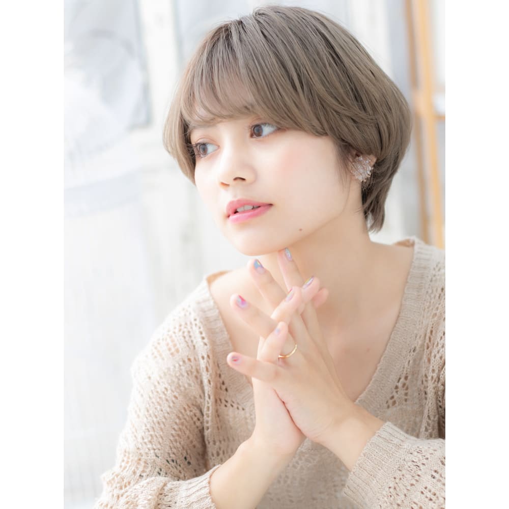 外国人風シアーベージュ小顔マッシュウルフ クールショート Mod S Hair 越谷 モッズヘア 越谷西口店 モッズヘア コシガヤニシグチテン のヘアスタイル 美容院 美容室を予約するなら楽天ビューティ
