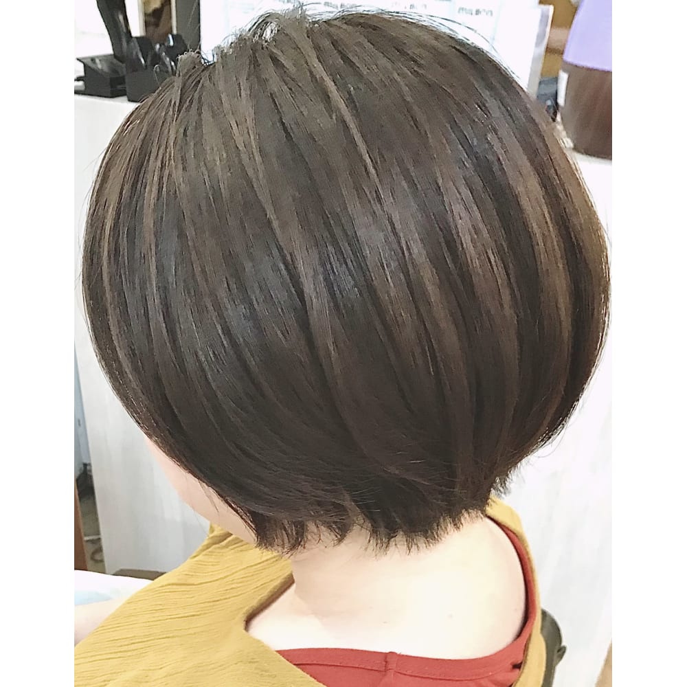 縮毛矯正のショートボブ 丸み Gift Hair Salon ギフト のヘアスタイル 美容院 美容室を予約するなら楽天ビューティ