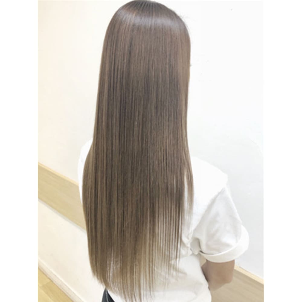 ストレートパーマとの差を 縮毛矯正 ロング Ash 亀戸店 アッシュカメイドテン のヘアスタイル 美容院 美容室を予約するなら楽天ビューティ