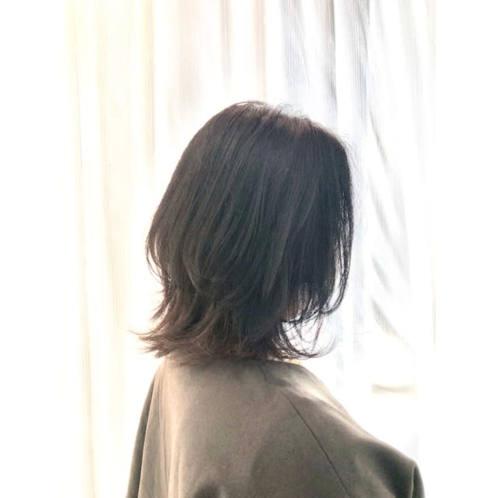 大人かわいいくびれヘア 小顔 ウルフレイヤー 外ハネ 40代 Qualis 上福岡店 クオリスカミフクオカテン のヘアスタイル 美容院 美容室を予約するなら楽天ビューティ