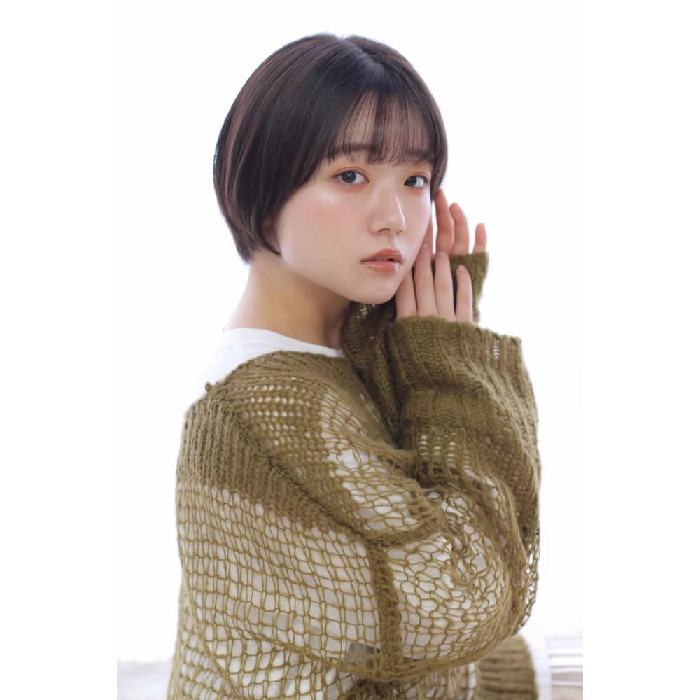 シースルーバングマッシュショート Hair Resort Valentine ヘアリゾートバレンタイン のヘアスタイル 美容院 美容室を予約するなら楽天ビューティ