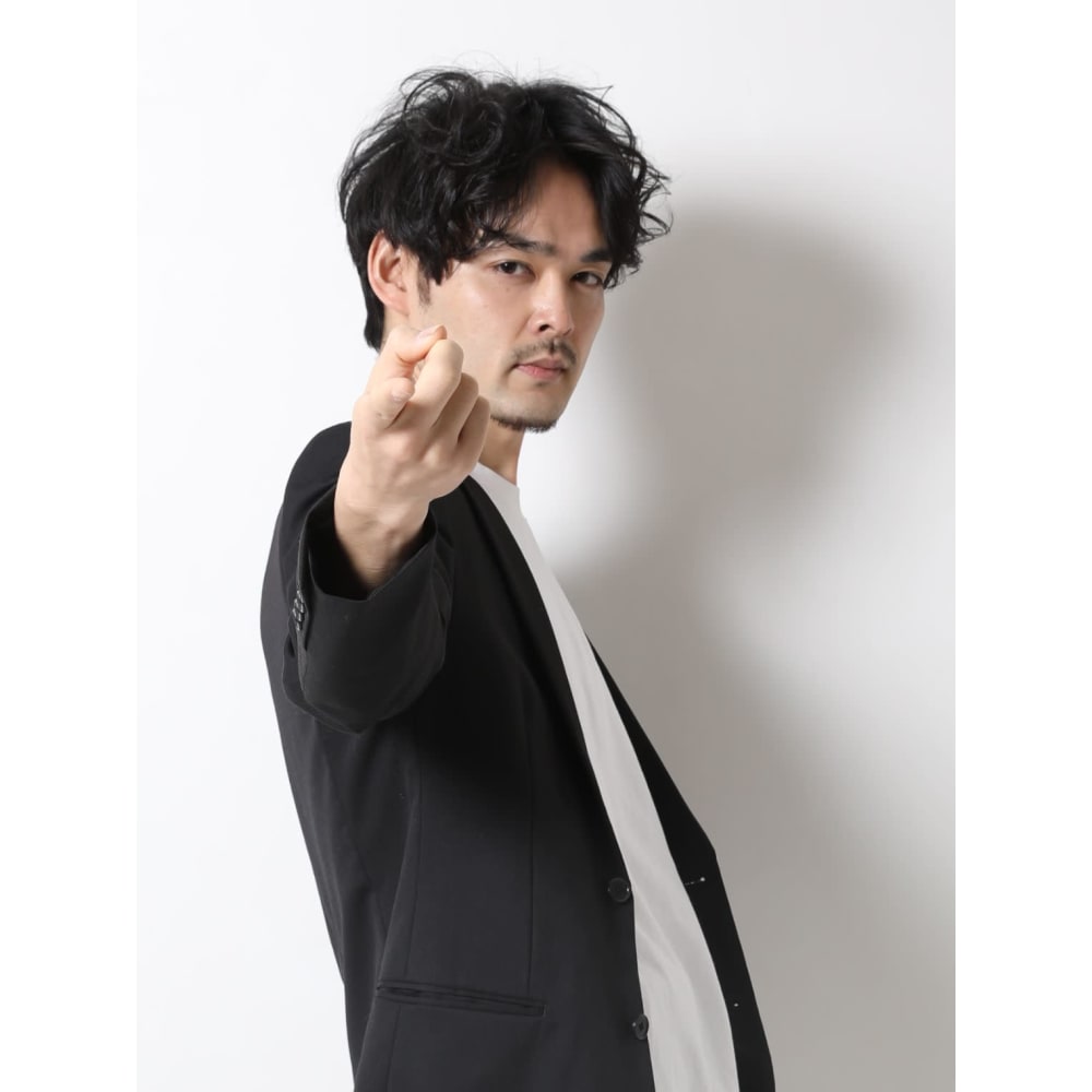 男くさい メンズパーマ スリークショート ショコラ梅田 Chocolat Umeda ショコラ ウメダ のヘアスタイル 美容院 美容室を予約するなら楽天ビューティ
