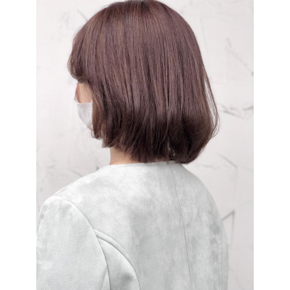 韓国風 タンバルモリボブ ピンクブラウン I S New York Premium Toyama アイズニューヨークプレミアムトヤマ のヘアスタイル 美容院 美容室を予約するなら楽天ビューティ