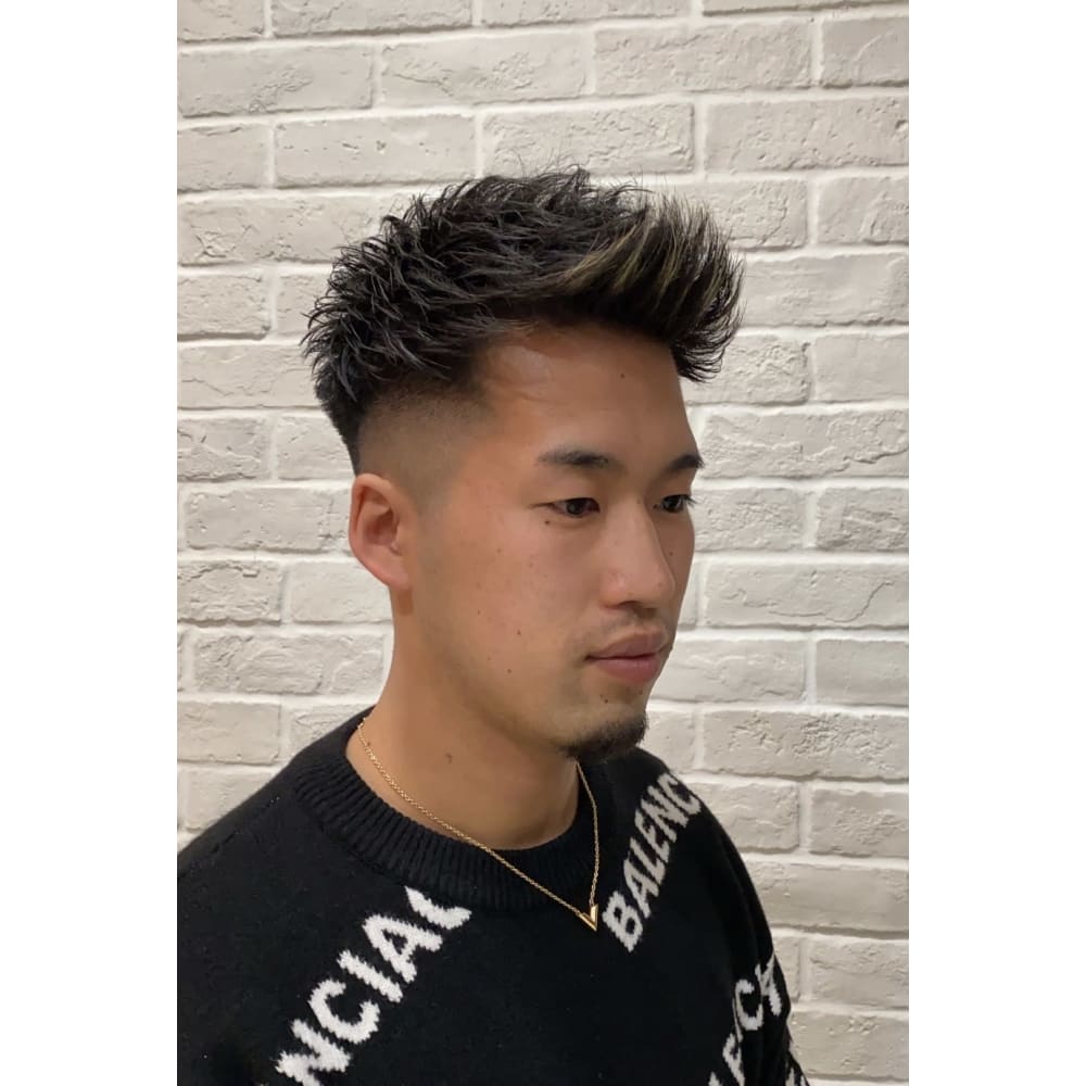 ジェットモヒカン フロントメッシュ l dorado エルドラード エルドラード のヘアスタイル 美容院 美容室を予約するなら楽天ビューティ