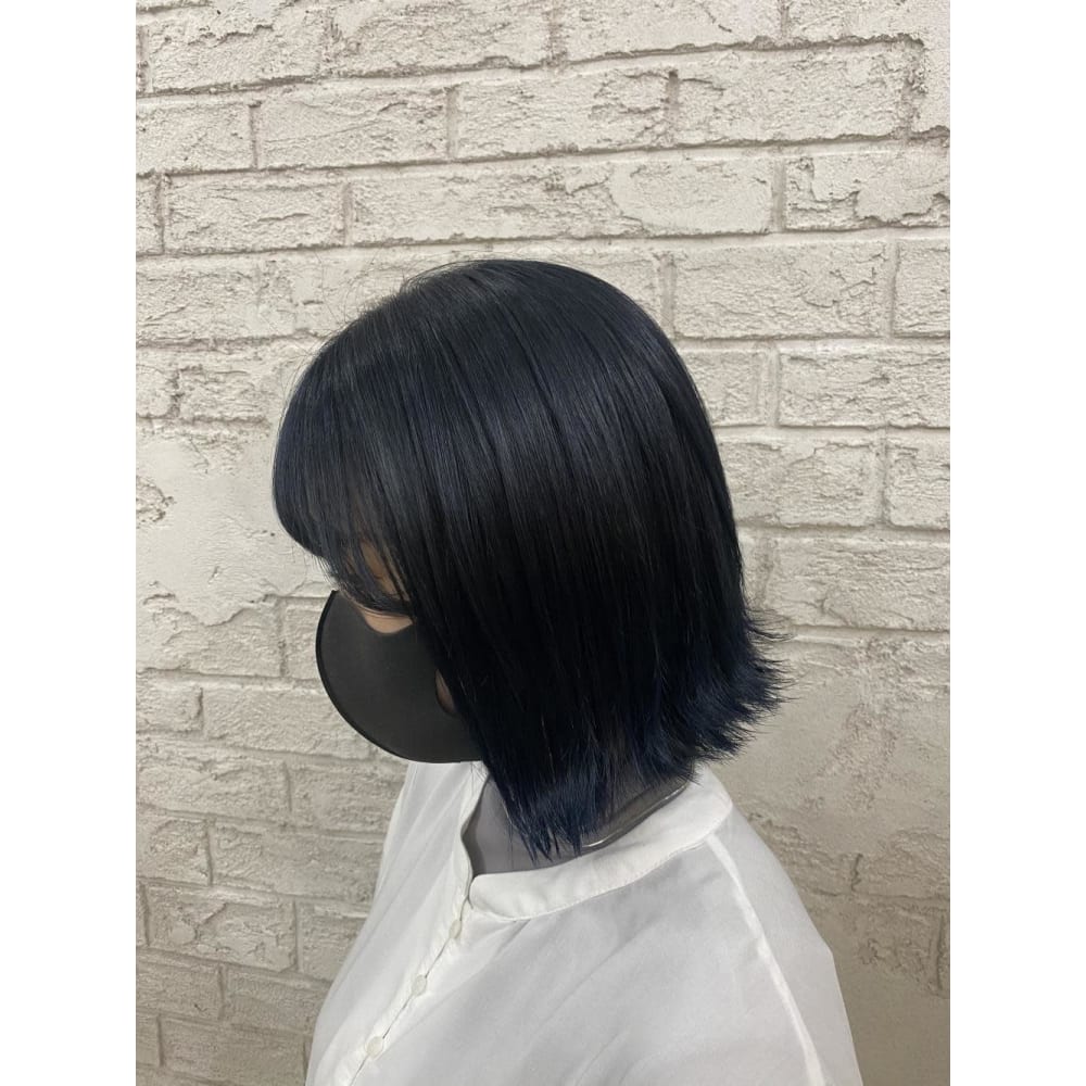 ネイビーブルー韓国風ブルーブラックオルチャンヘア7067 Prize 池袋西口店 プライズ のヘアスタイル 美容院 美容室を予約するなら楽天ビューティ