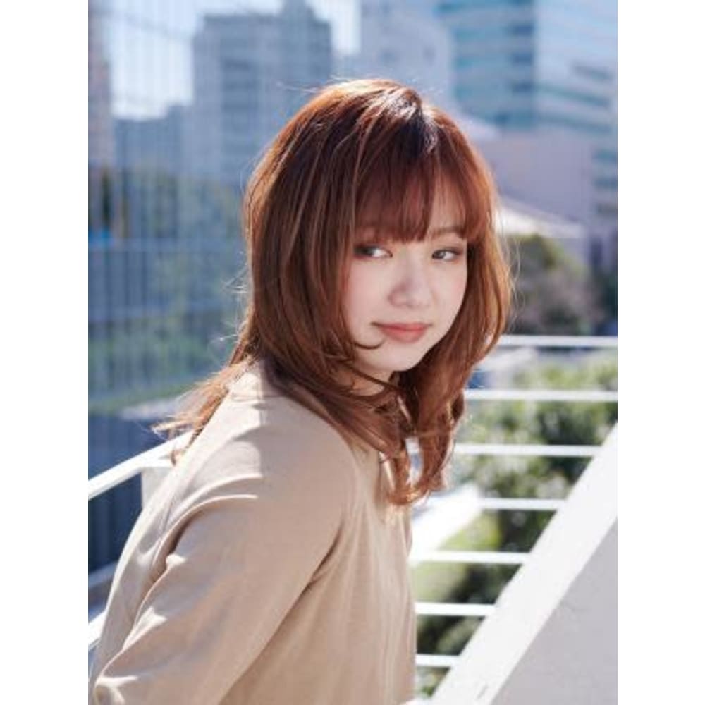 オレンジブラウン セミウルフ Aube Hair Liam 仙台卸町店 オーブヘアーリアムセンダイオロシマチテン のヘアスタイル 美容院 美容室を予約するなら楽天ビューティ