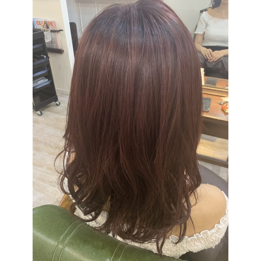 ブリーチなし韓国風チェリーレッドカラー Ciel シエル のヘアスタイル 美容院 美容室を予約するなら楽天ビューティ