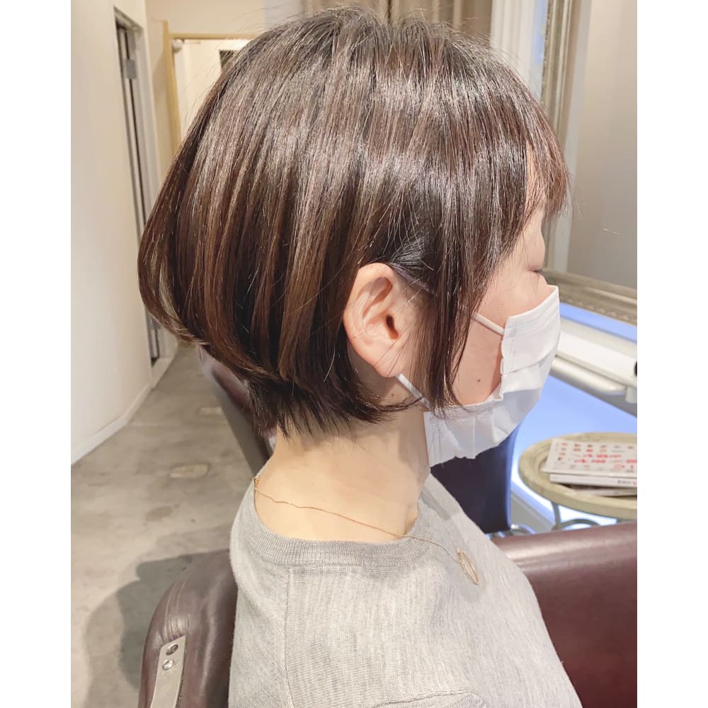 ４０代大人女性のためのショートボブ 神戸前下がりショートボブ Bonny Couture 髪質改善 40代大人ボブ ボニークチュール のヘアスタイル 美容院 美容室を予約するなら楽天ビューティ