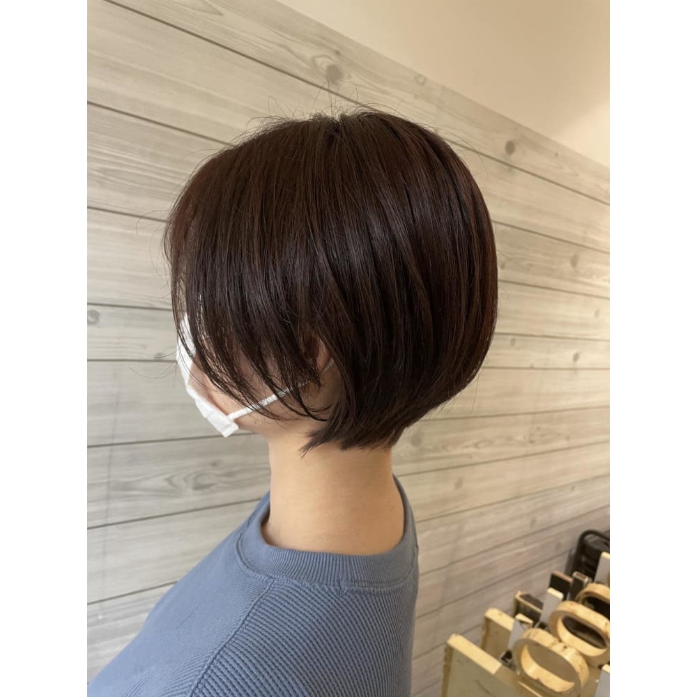 丸みショートボブ Crea渋沢 クレアシブサワ のヘアスタイル 美容院 美容室を予約するなら楽天ビューティ