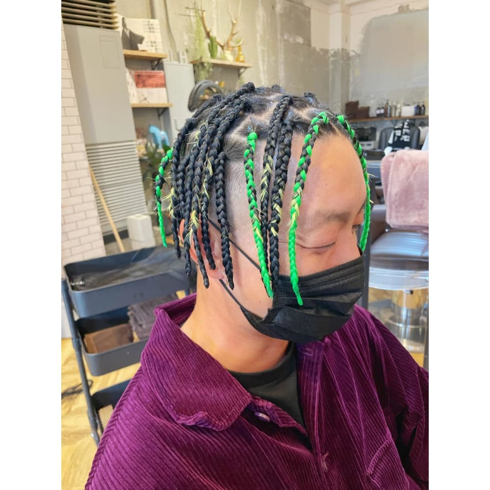 メンズブレイズ ブラック ライトグリーン Luxis The Vintage ラグシス ザ ヴィンテージ のヘアスタイル 美容院 美容室を予約するなら楽天ビューティ