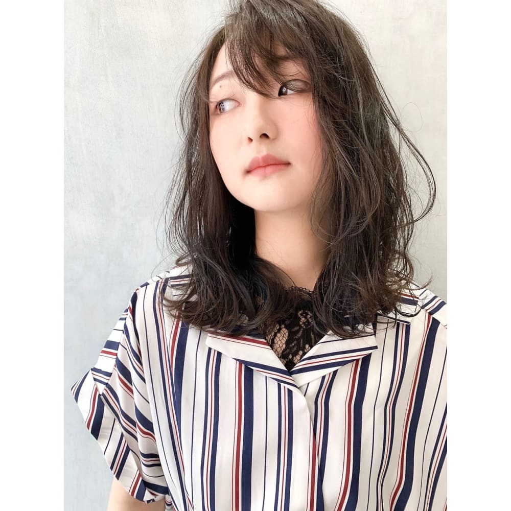 Rough八乙女 くせ毛風aラインパーマ ブルネットアッシ 大人女性向けこだわりサロンhair Lounge Rough オトナジョセイムケコダワリサロン ヘアーラウンジラフ のヘアスタイル 美容院 美容室を予約するなら楽天ビューティ
