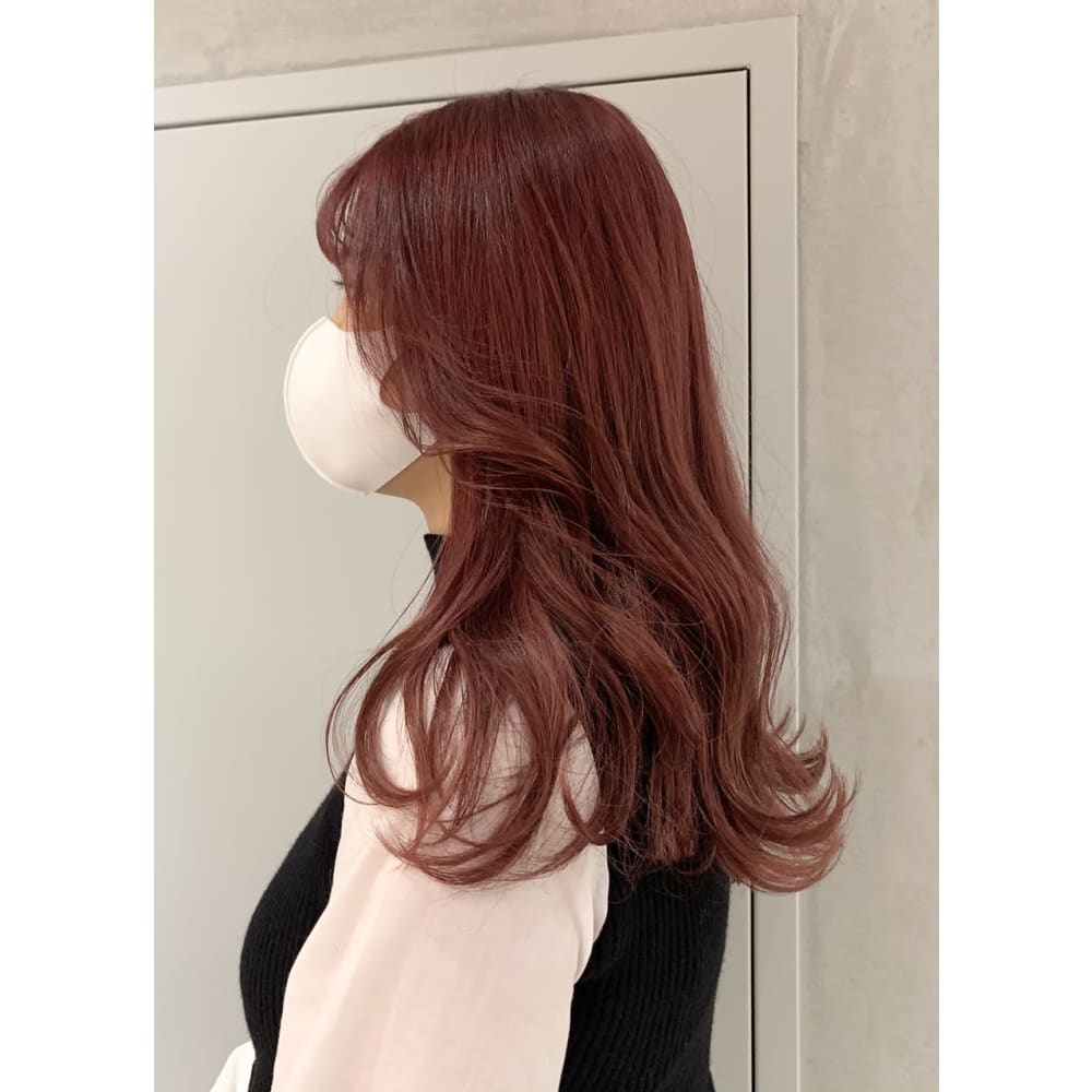 ベリーピンク暖色系カラーブリーチカラーヨシンモリ韓国 Yoke ヨーク のヘアスタイル 美容院 美容室を予約するなら楽天ビューティ